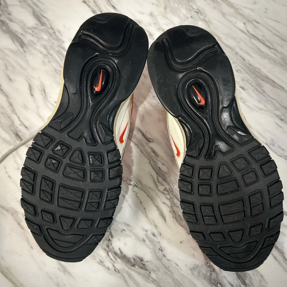 Nike Air Max 97 Orange and Silver Sneakers